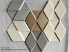 Semi Pu Leather White Indoor 3D Mosaic Tile