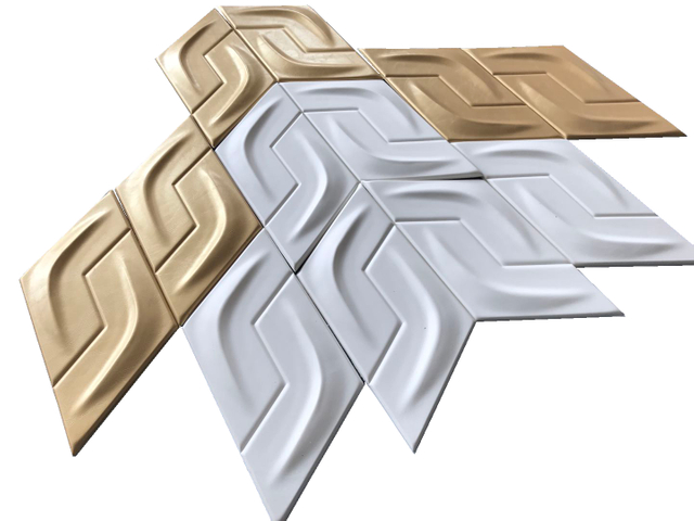 Moisture Proof Golden Indoor 3D Mosaic Tile