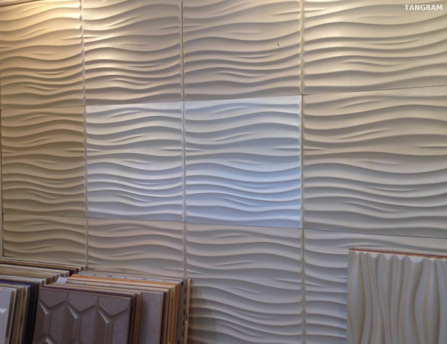 PU Leather Dark Grey Salon Wall Panel