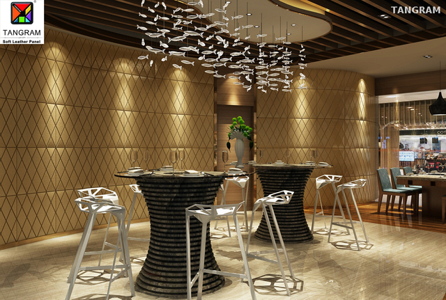 Waterproof Suede Fabric Lounge 3D Wall Panel