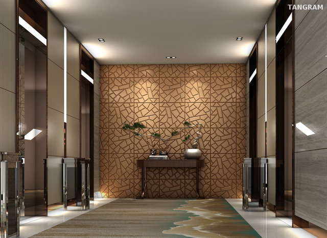 Moisture Proof Senior Grey Bar 3D Wall Panel