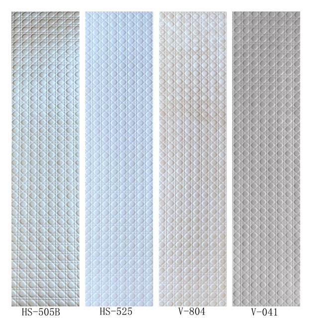 Fast Installation 3D Leather Wall Sheet Faux Leather Foam Wallpaper