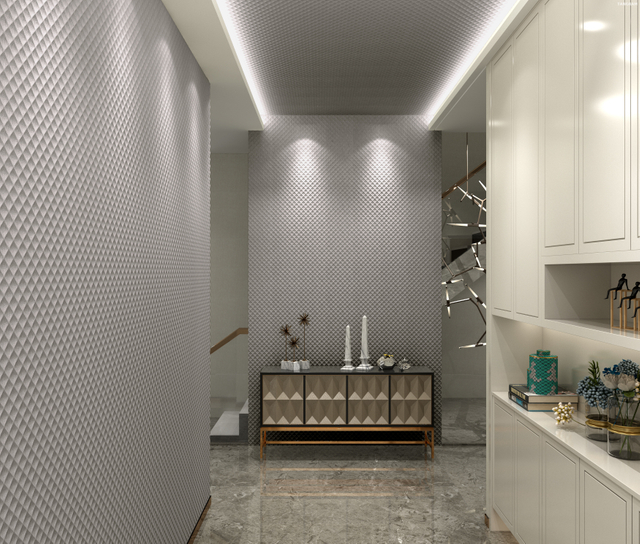3d Fluted Leather Soft Wall Panel Luxury Wall Covering