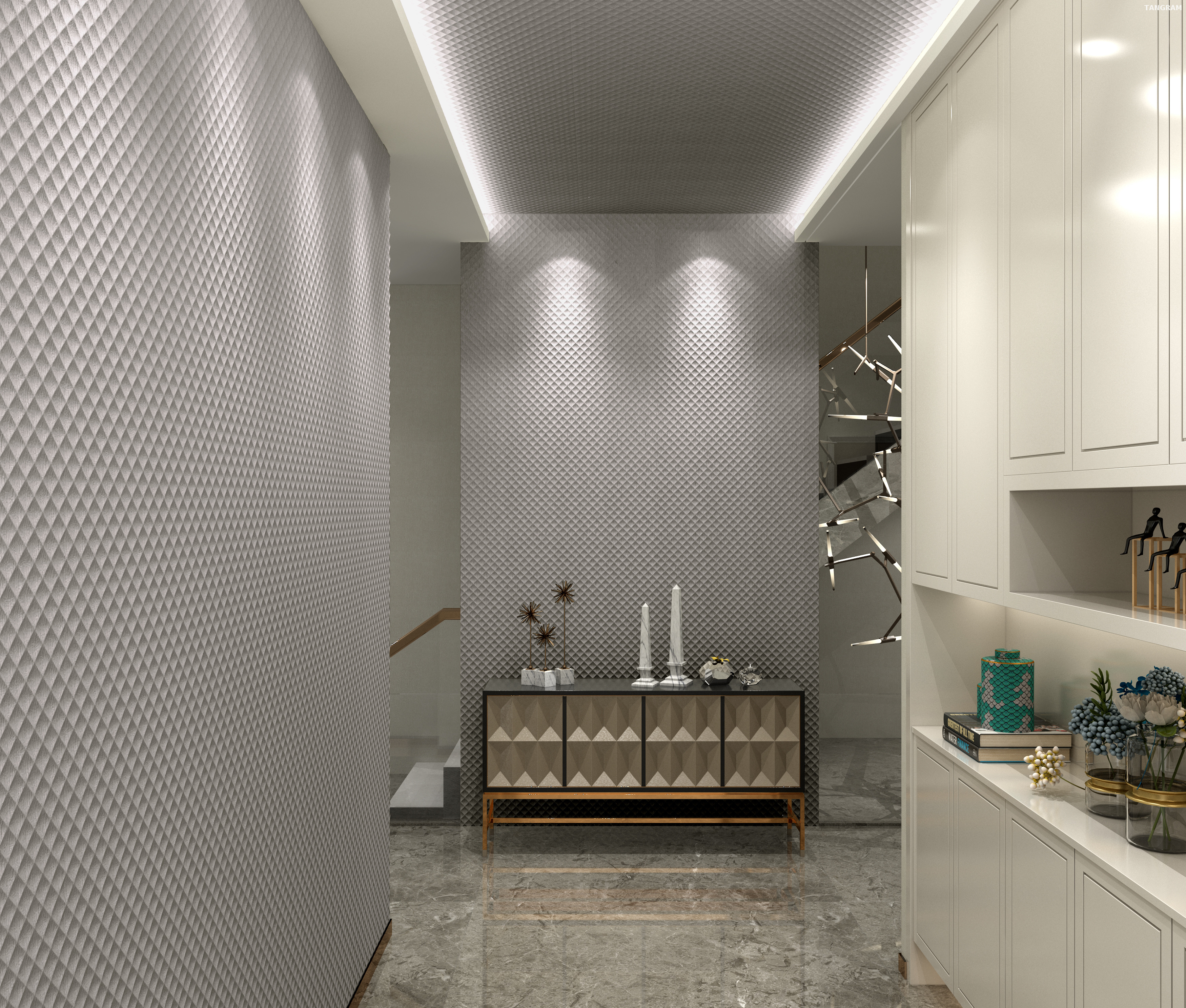 3d Fluted Leather Soft Wall Panel Luxury Wall Covering