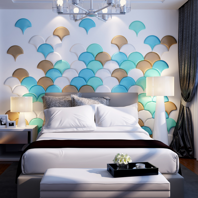 3d leather wall mosaics--Amour (3)