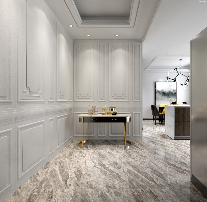Leather Embossed Wainscot Wall Panel