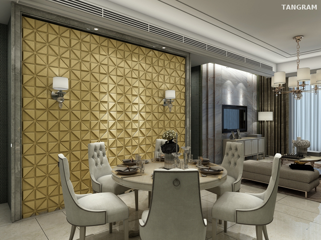 3D White Indoor Wall Panel