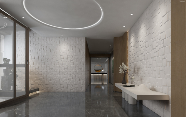 3D Leather Wall Cladding Sheet Flame Retardant for Decorative Interior Wall Decor