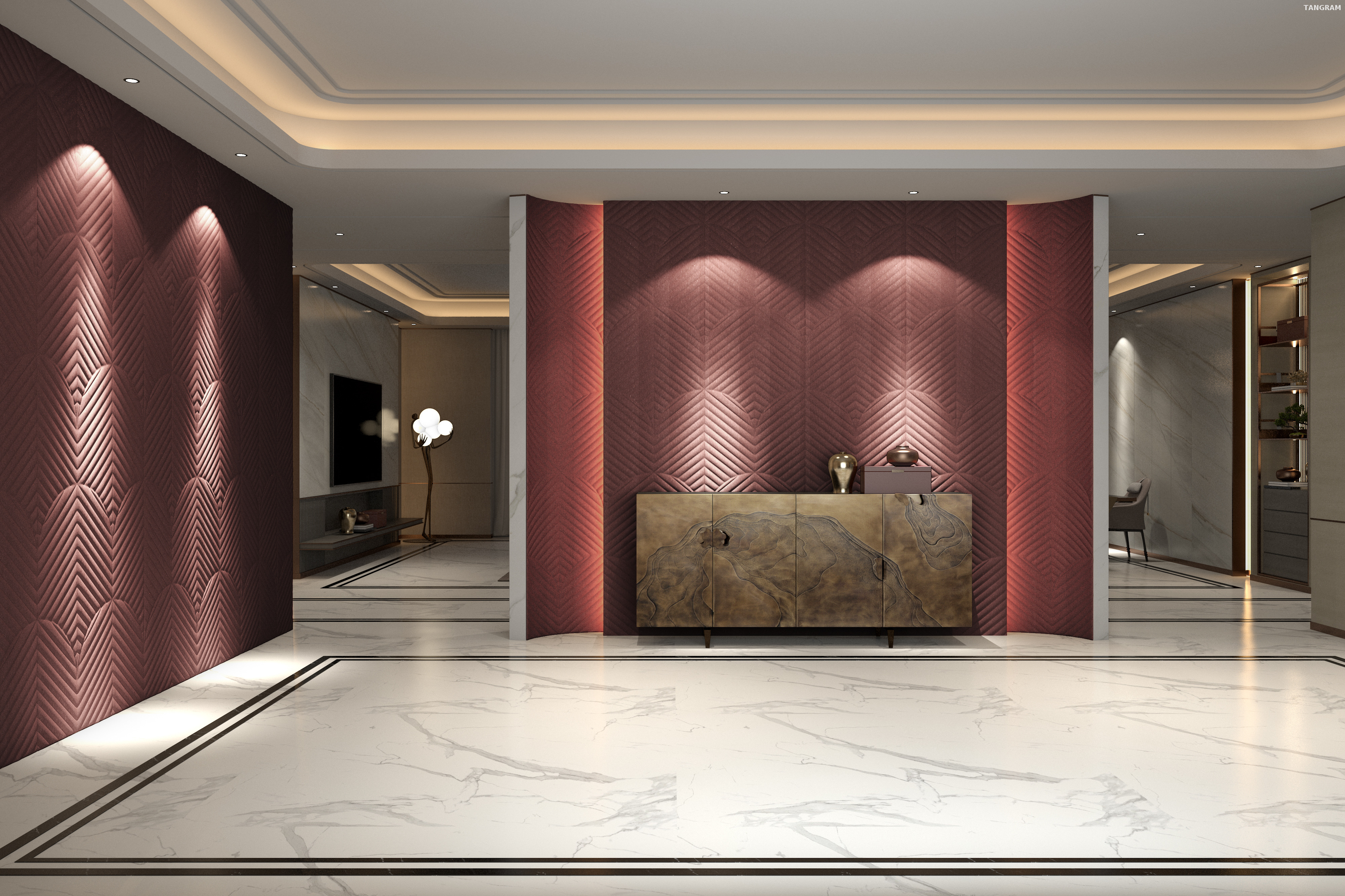 Indoor Wall Decoration Soundproof 3D Faux Leather Wall Panel Self Adhesive Wall Tile