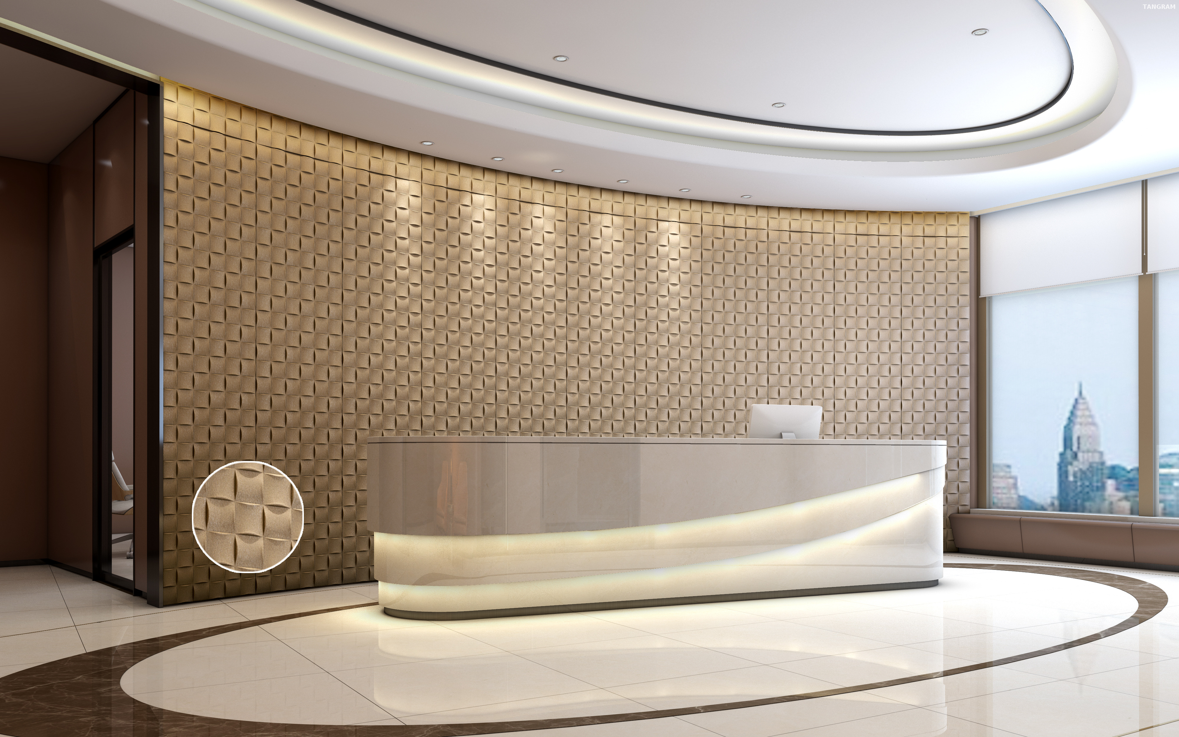Peel off and Stick Waterproof PU Foam Panel 3D Wall Sheet Modern Interior Decoration Wall Panel