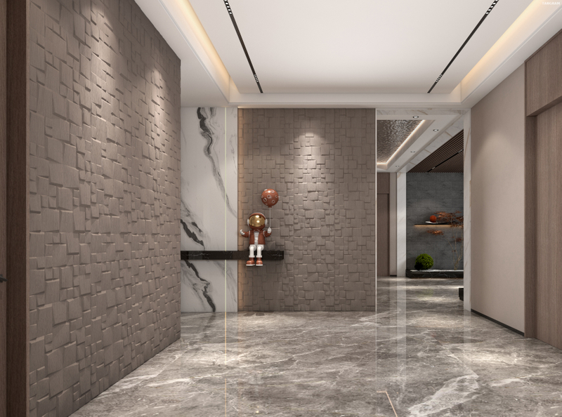 3D Leather Wall Cladding Sheet Flame Retardant for Decorative Interior Wall Decor