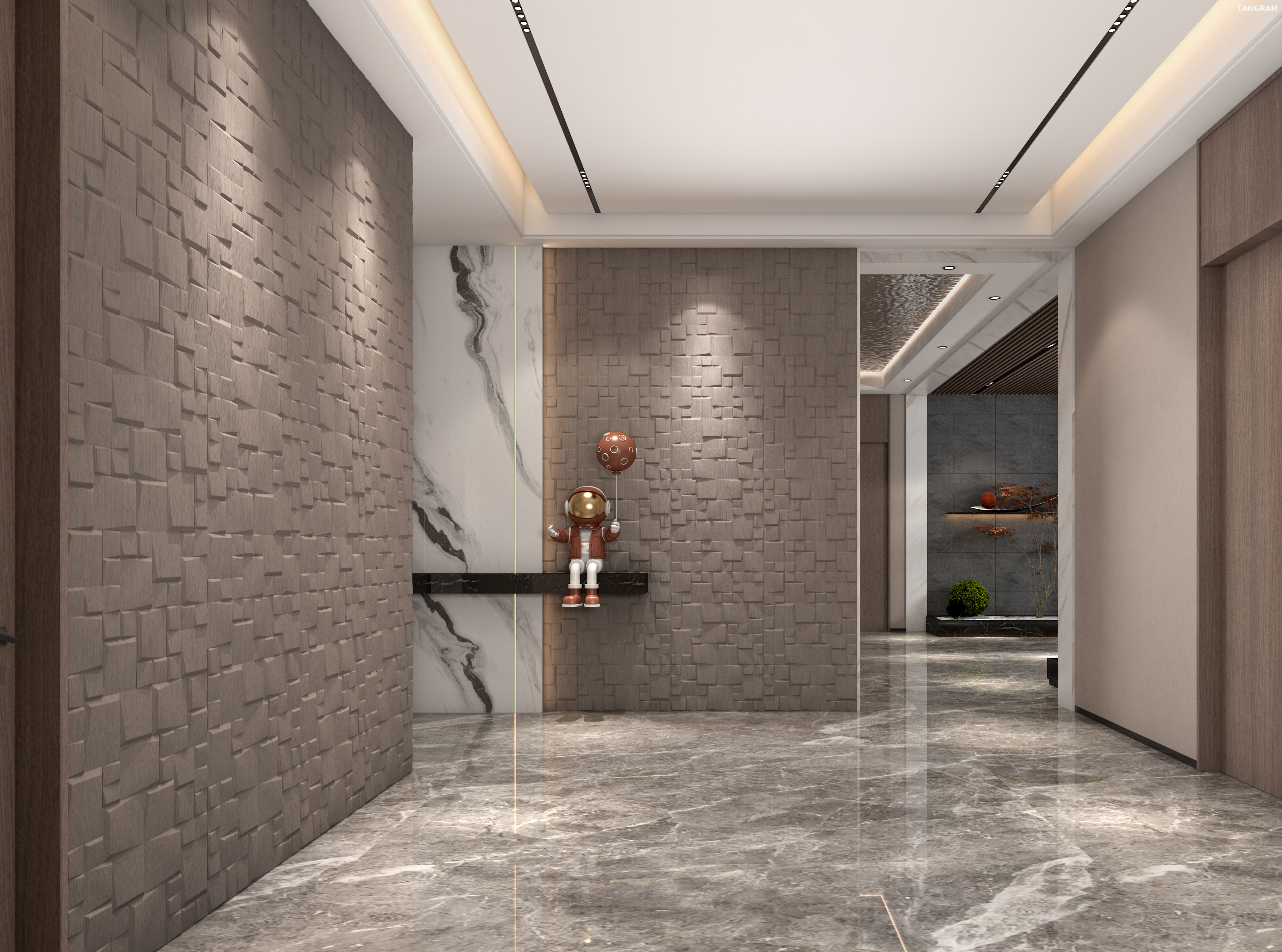 3D Leather Wall Cladding Sheet Flame Retardant for Decorative Interior Wall Decor