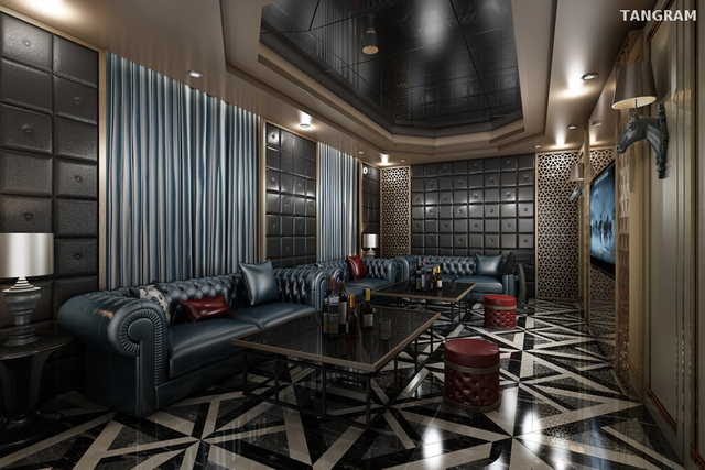 Eco Friendly Golden 3D Wall Panel