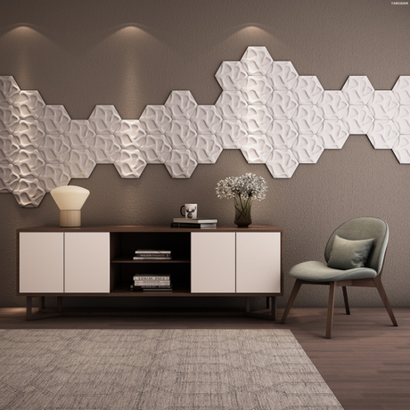 Pu Golden Indoor 3D Mosaic Tile