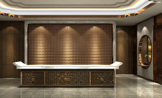 Lasted Design Pearl White Wall Finishing Wave Panel