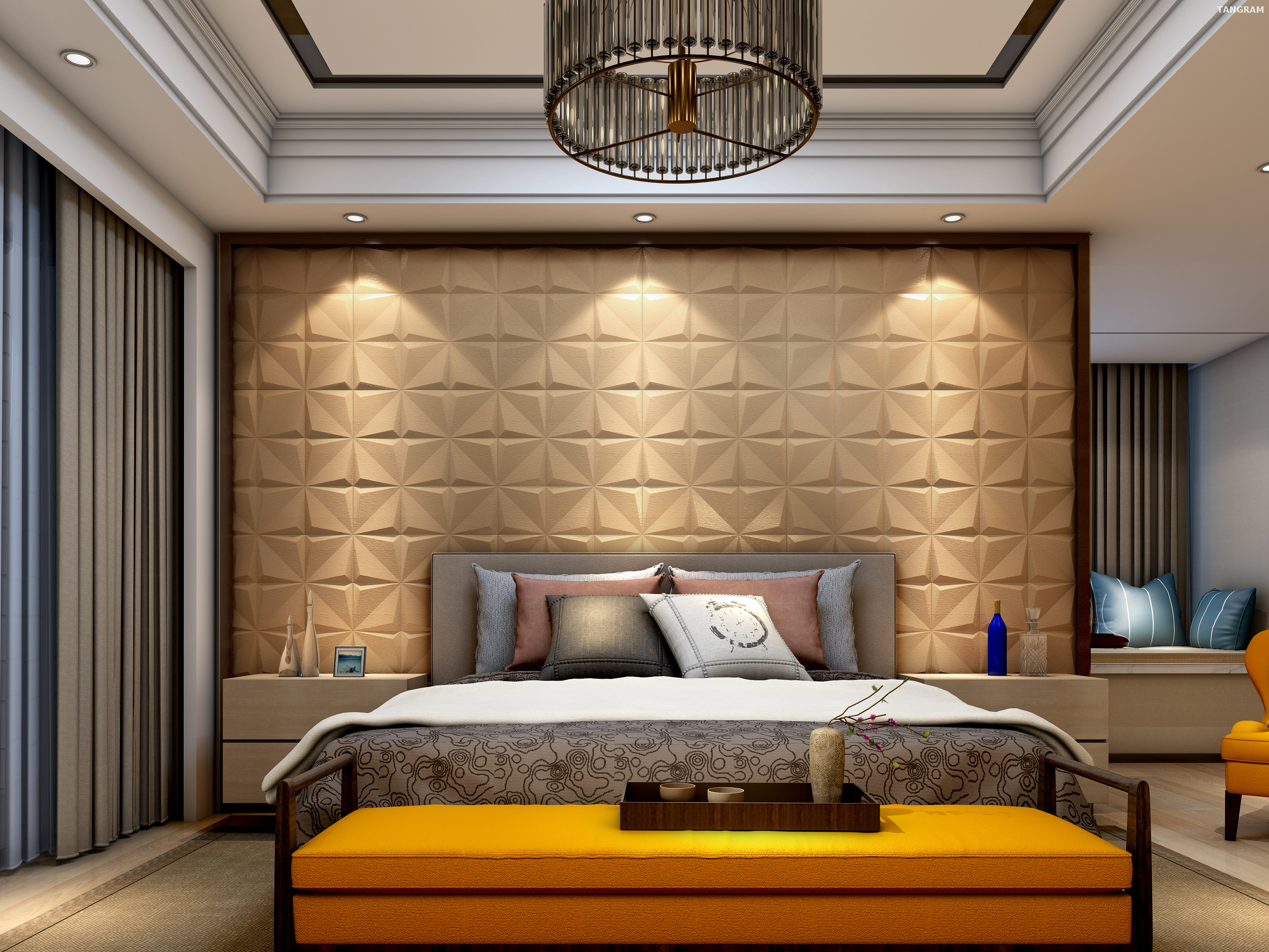 Fashion Wall Stickers 3D Home Decoration Wall Tiles Foam 3D Wallpaper