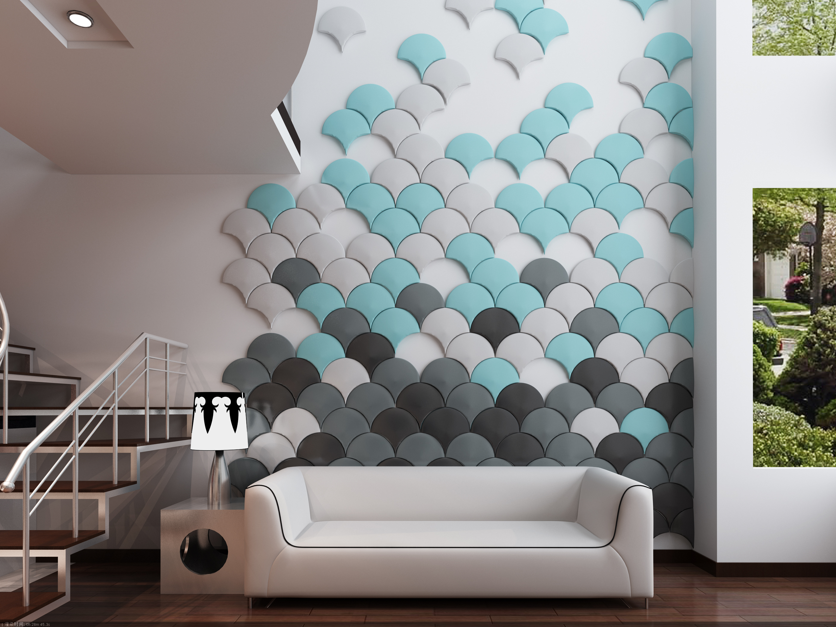 3d leather wall mosaics--Amour (4)