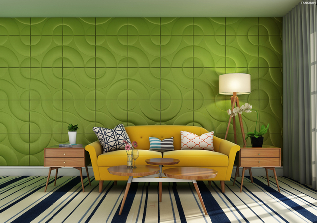 Semi Pu Leather White Indoor Wall Panel