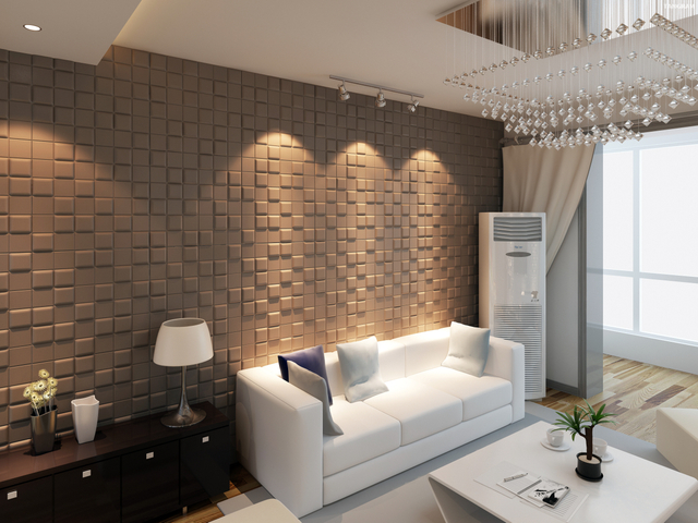 Moisture Proof Green Sound Reflection 3D Wall Panel