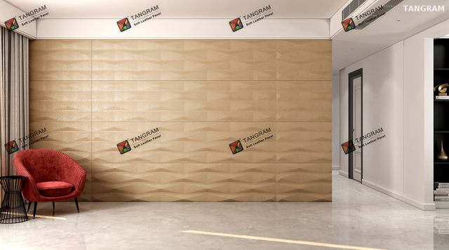 Bio Material Trapezoid Indoor Big Wall Panel