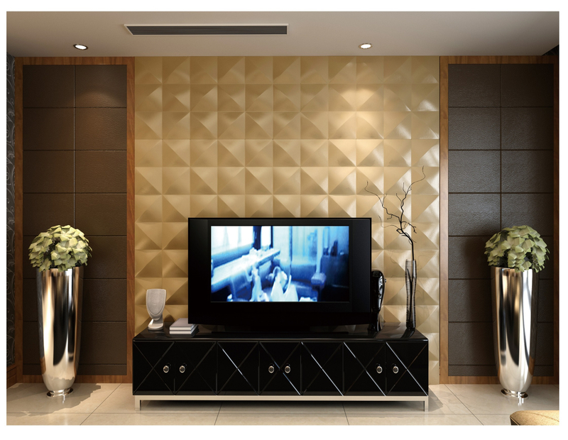 Elegent Grey Indoor Decoration 3D Wall Panel