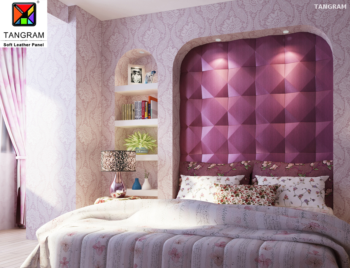 Lightweight Purple Ceiling 3D Wall Panel