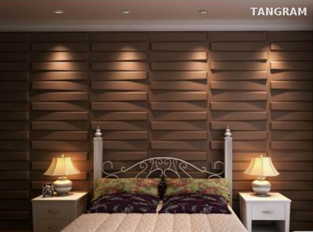 New Material Blue Hotel Leather Wall Panel