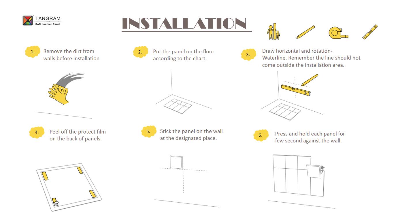 Self adhesive panel installation 