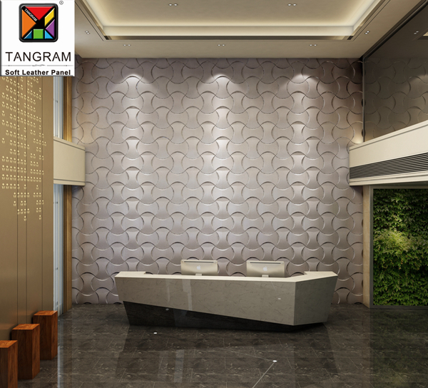 42 5x60 Pu Indoor 3d Wall Panel From, Leather 3d Wall Coverings