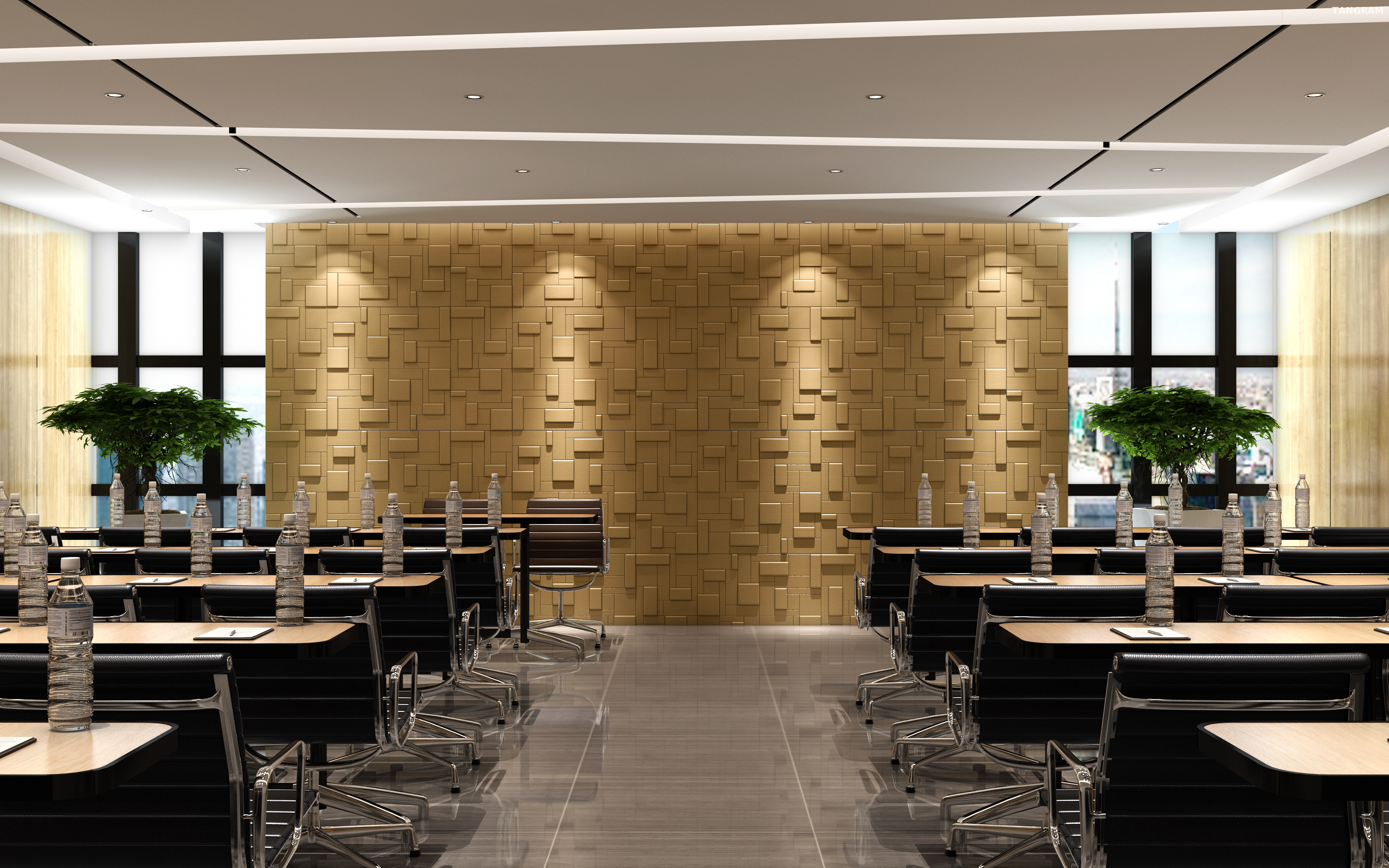 Pu White Indoor 3D Wall Panel